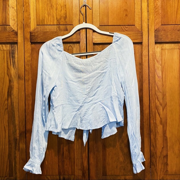 LA Hearts Tie Front Long Sleeve - Picture 4 of 5